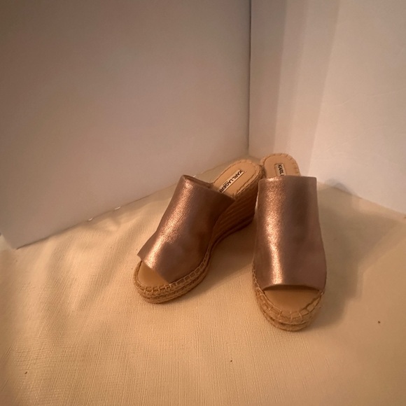 Karl Lagerfeld Bronze Wedge Sandals - Picture 1 of 5